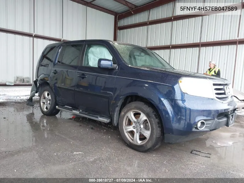 5FNYF4H57EB047589 2014 Honda Pilot Ex-L