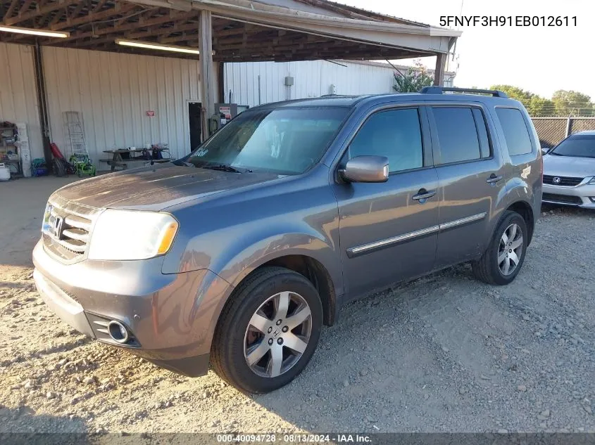 2014 Honda Pilot Touring VIN: 5FNYF3H91EB012611 Lot: 40094728