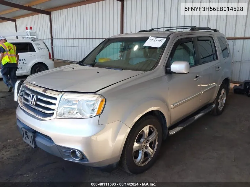 5FNYF3H56EB014528 2014 Honda Pilot Ex-L