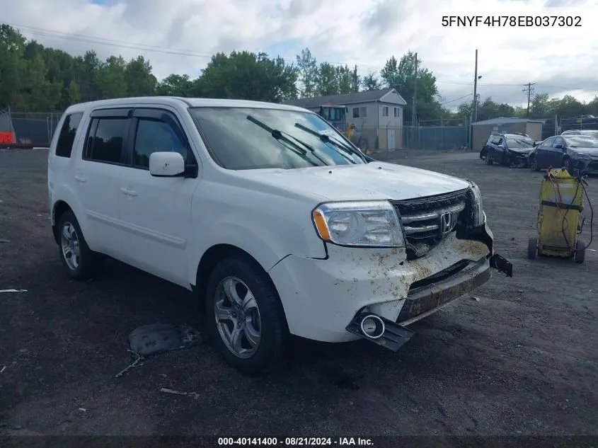 2014 Honda Pilot Ex-L VIN: 5FNYF4H78EB037302 Lot: 40141400