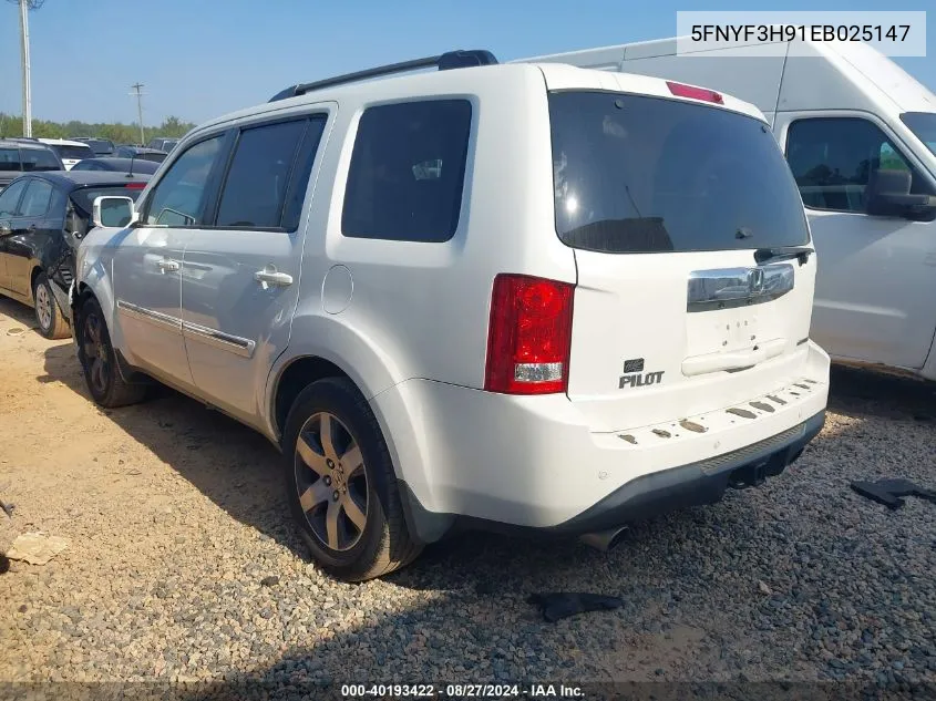 2014 Honda Pilot Touring VIN: 5FNYF3H91EB025147 Lot: 40193422