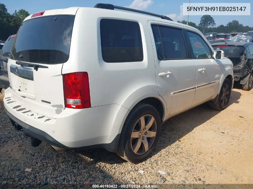 2014 Honda Pilot Touring VIN: 5FNYF3H91EB025147 Lot: 40193422