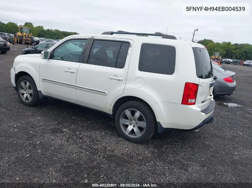 2014 Honda Pilot Touring VIN: 5FNYF4H94EB004539 Lot: 40230901