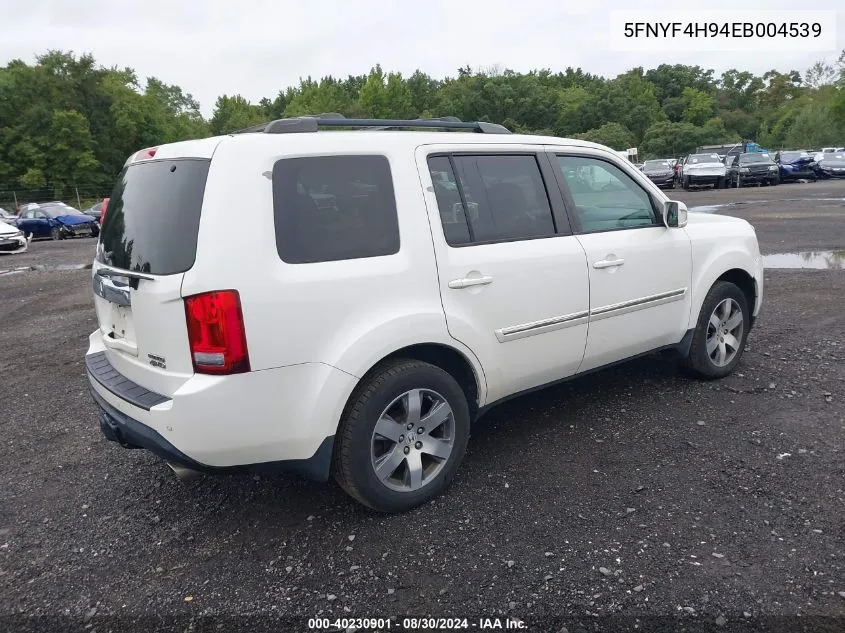 2014 Honda Pilot Touring VIN: 5FNYF4H94EB004539 Lot: 40230901