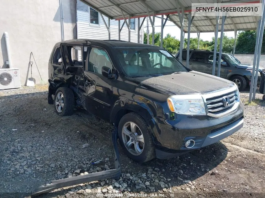 5FNYF4H56EB025910 2014 Honda Pilot Ex-L