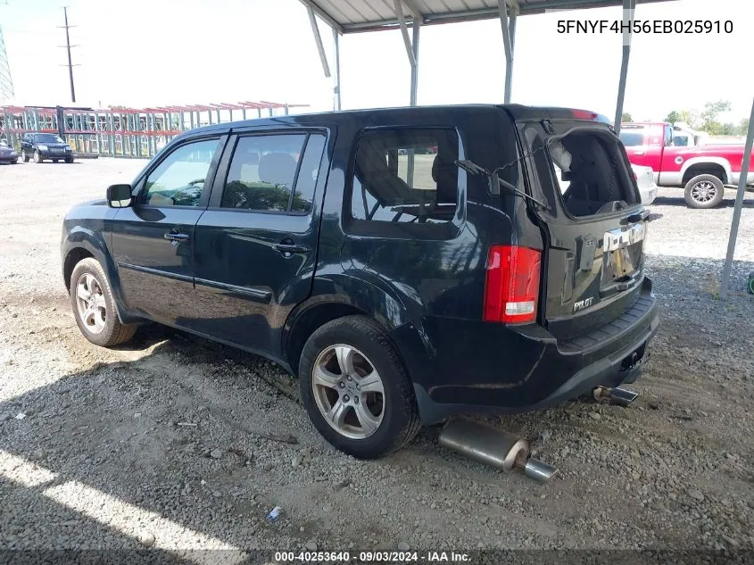 5FNYF4H56EB025910 2014 Honda Pilot Ex-L