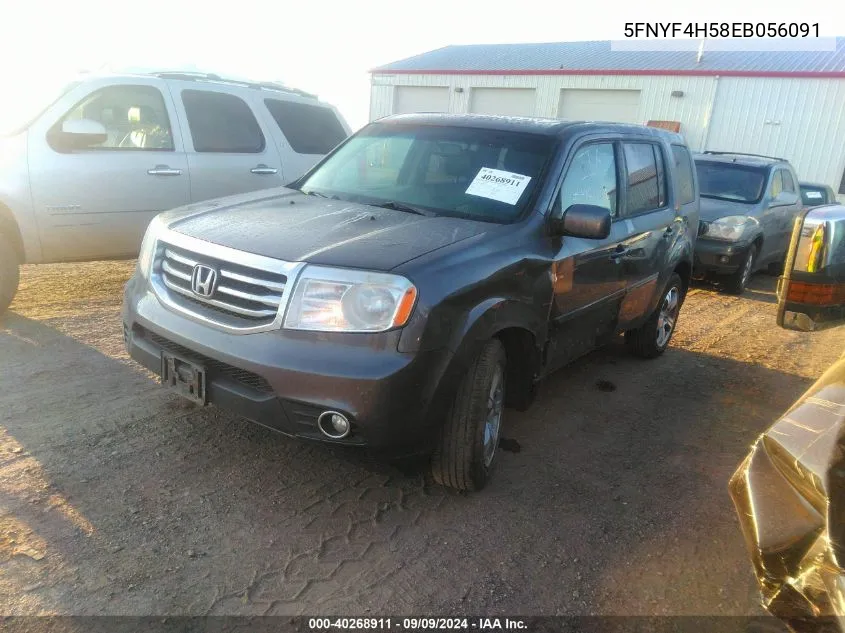 2014 Honda Pilot Exl VIN: 5FNYF4H58EB056091 Lot: 40268911