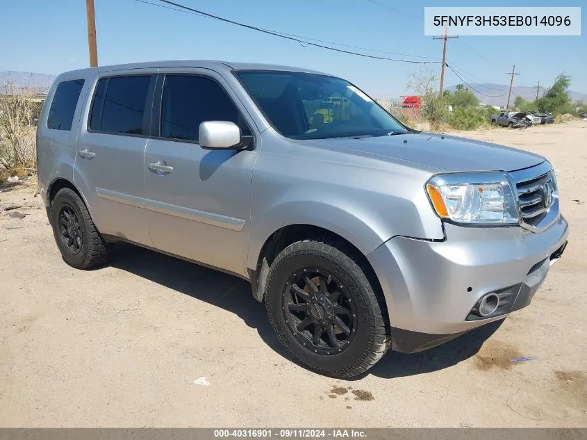 2014 Honda Pilot Exl VIN: 5FNYF3H53EB014096 Lot: 40316901