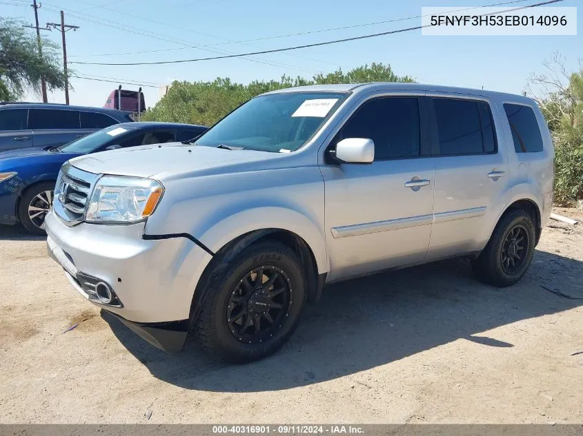 2014 Honda Pilot Exl VIN: 5FNYF3H53EB014096 Lot: 40316901