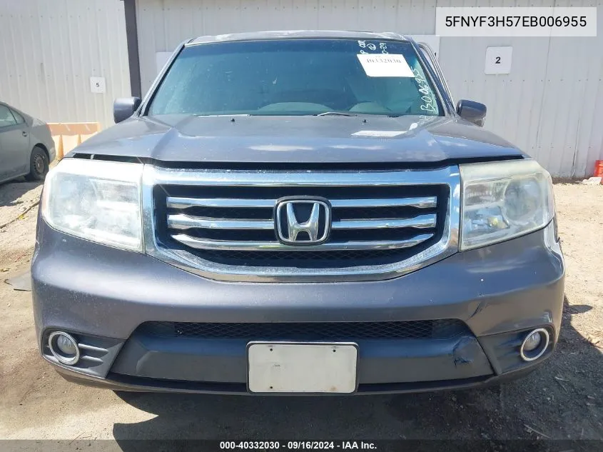 5FNYF3H57EB006955 2014 Honda Pilot Ex-L