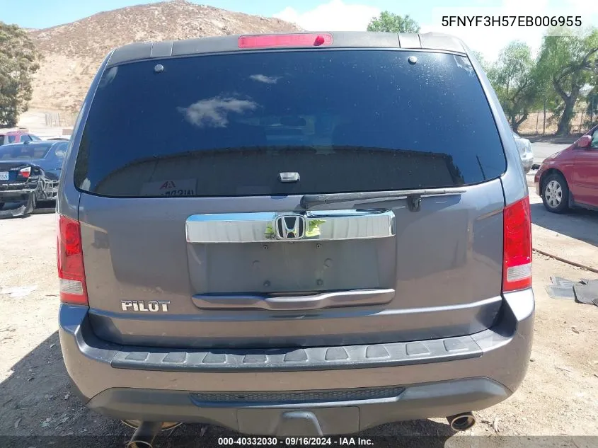 5FNYF3H57EB006955 2014 Honda Pilot Ex-L