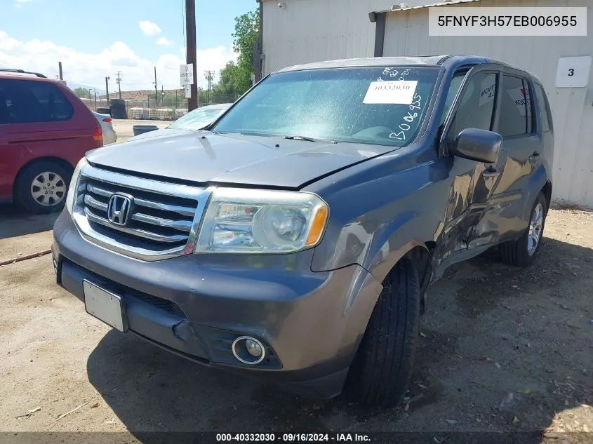 5FNYF3H57EB006955 2014 Honda Pilot Ex-L