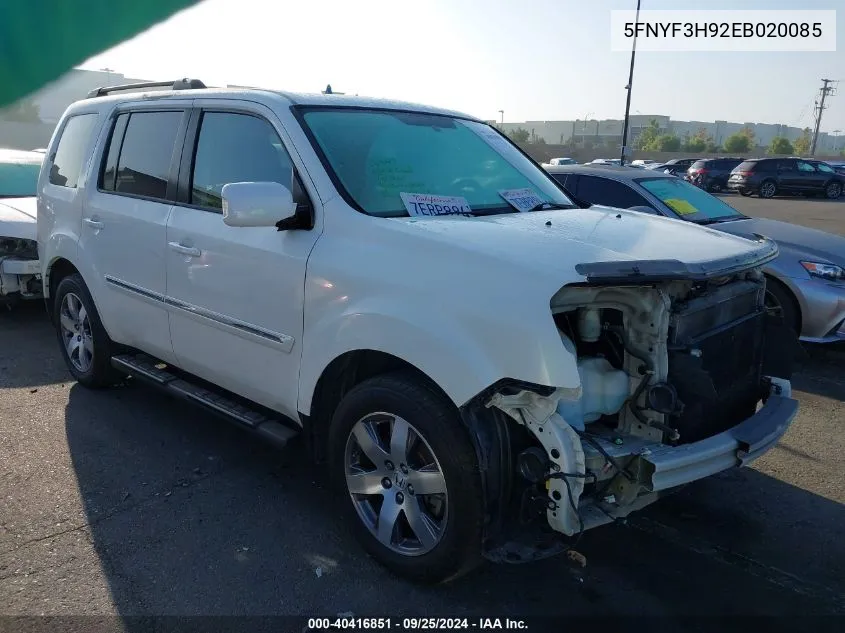 5FNYF3H92EB020085 2014 Honda Pilot Touring