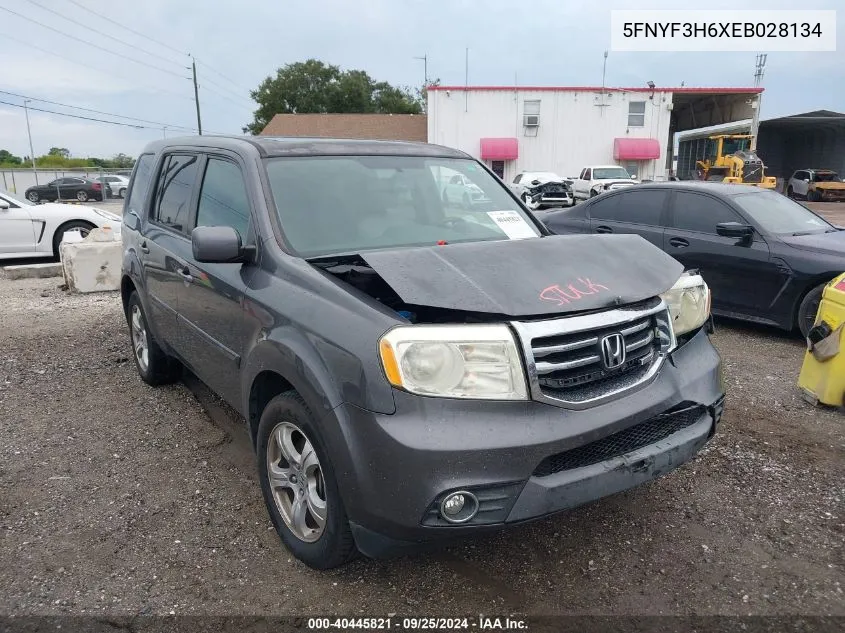 5FNYF3H6XEB028134 2014 Honda Pilot Ex-L