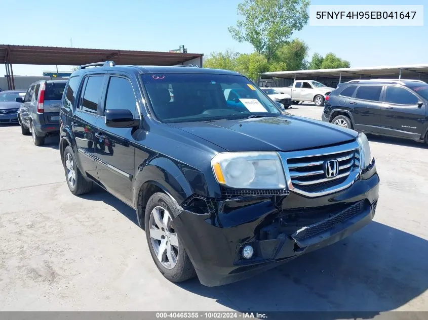 2014 Honda Pilot Touring VIN: 5FNYF4H95EB041647 Lot: 40465355