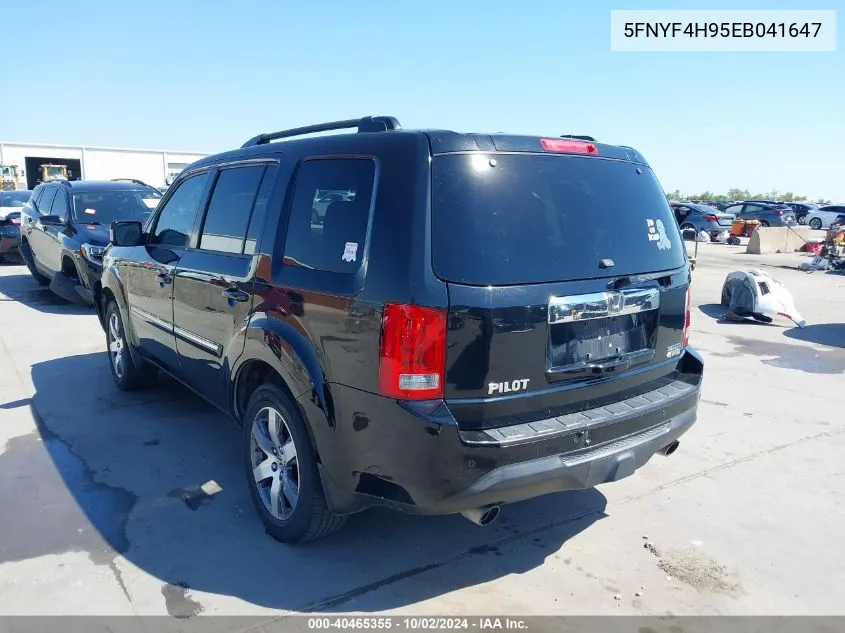 2014 Honda Pilot Touring VIN: 5FNYF4H95EB041647 Lot: 40465355