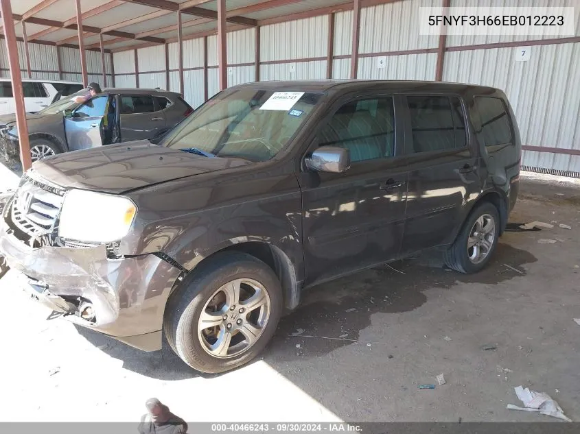 5FNYF3H66EB012223 2014 Honda Pilot Exl