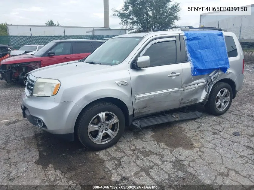 2014 Honda Pilot Ex-L VIN: 5FNYF4H65EB039158 Lot: 40467997