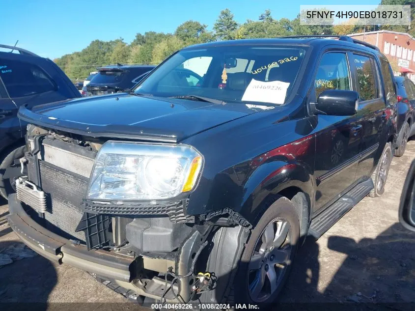 2014 Honda Pilot Touring VIN: 5FNYF4H90EB018731 Lot: 40469226