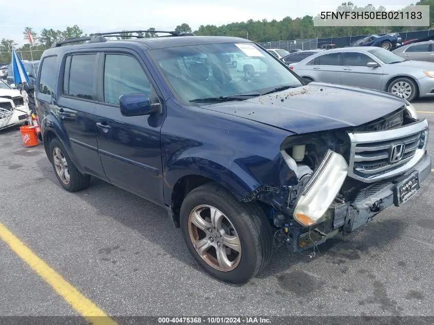 5FNYF3H50EB021183 2014 Honda Pilot Exl