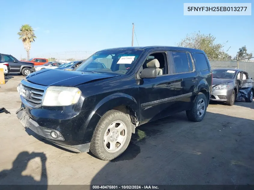 5FNYF3H25EB013277 2014 Honda Pilot Lx