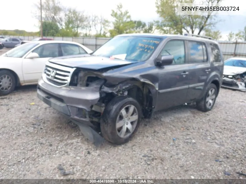 2014 Honda Pilot Touring VIN: 5FNYF4H95EB003724 Lot: 40478598