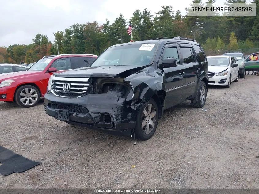 2014 Honda Pilot Touring VIN: 5FNYF4H99EB048598 Lot: 40485640