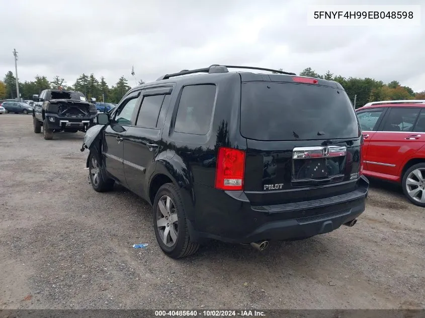 2014 Honda Pilot Touring VIN: 5FNYF4H99EB048598 Lot: 40485640