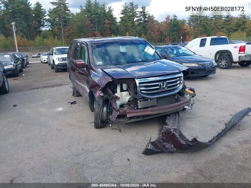 5FNYF4H50EB028172 2014 Honda Pilot Exl