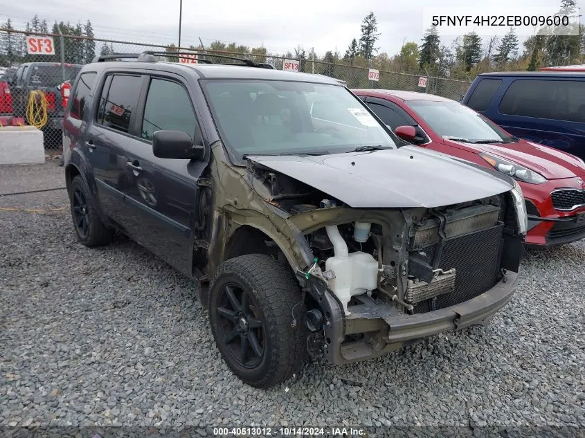 5FNYF4H22EB009600 2014 Honda Pilot Lx