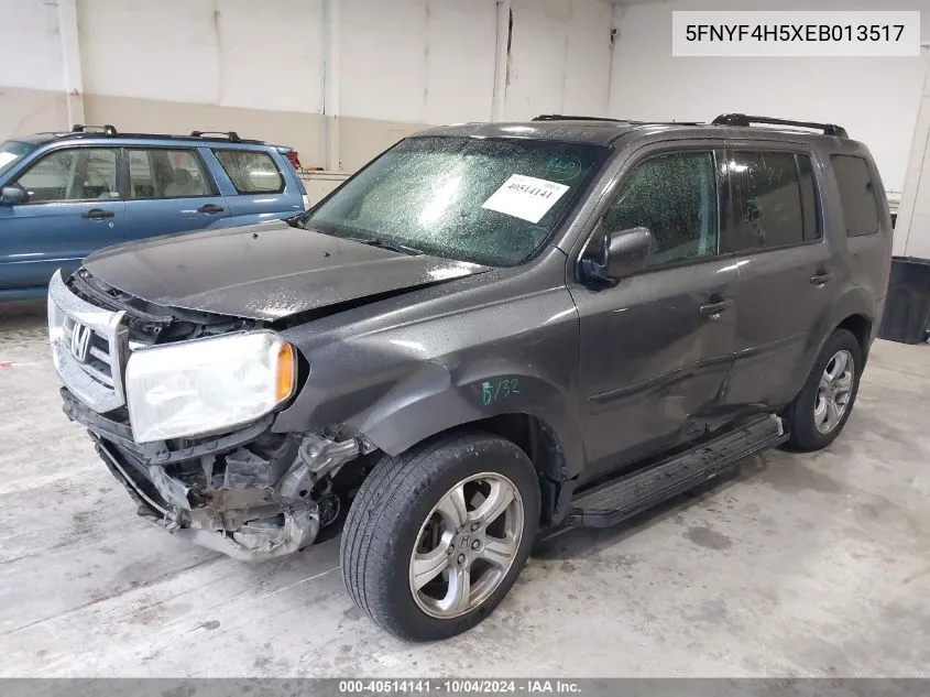 5FNYF4H5XEB013517 2014 Honda Pilot Ex-L