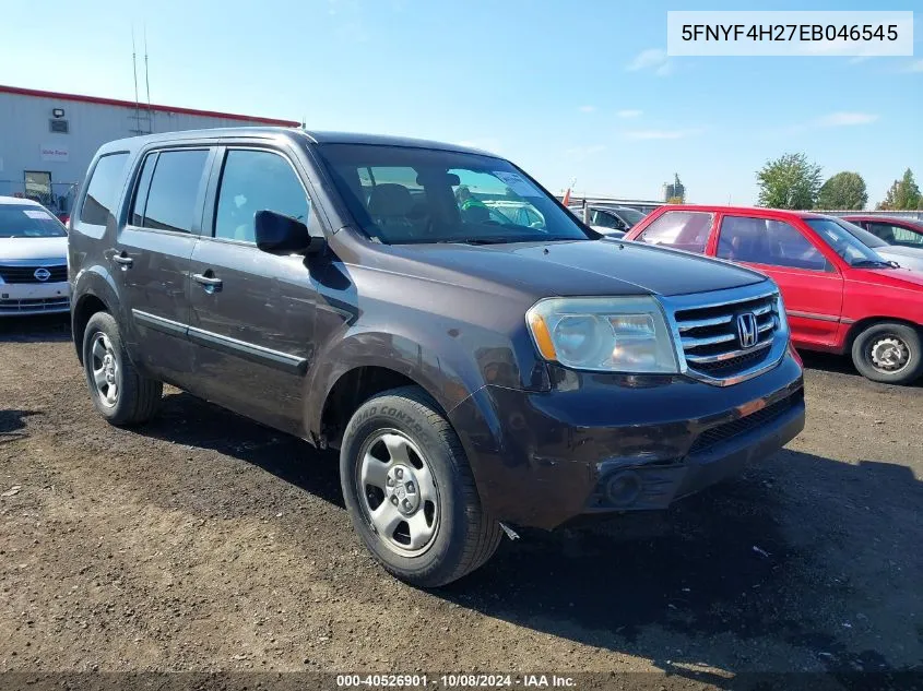 5FNYF4H27EB046545 2014 Honda Pilot Lx