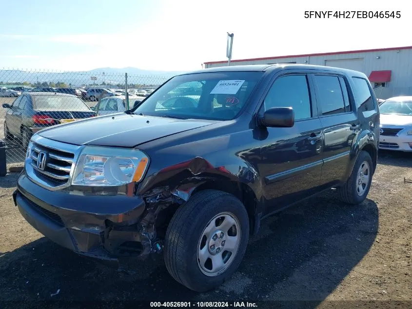 5FNYF4H27EB046545 2014 Honda Pilot Lx