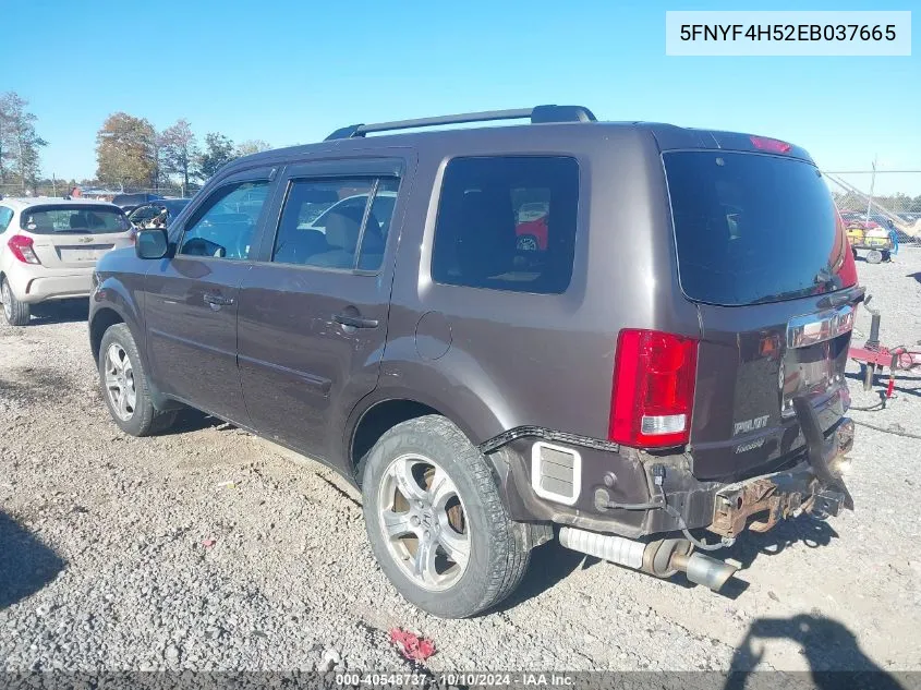 2014 Honda Pilot Ex-L VIN: 5FNYF4H52EB037665 Lot: 40548737