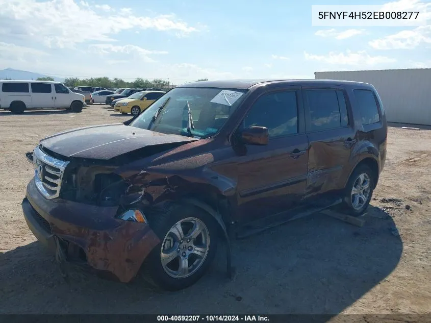 5FNYF4H52EB008277 2014 Honda Pilot Ex-L