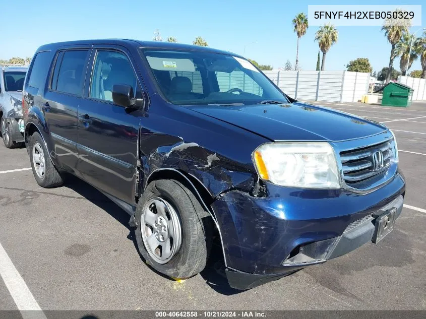 2014 Honda Pilot Lx VIN: 5FNYF4H2XEB050329 Lot: 40642558