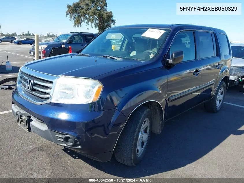 2014 Honda Pilot Lx VIN: 5FNYF4H2XEB050329 Lot: 40642558