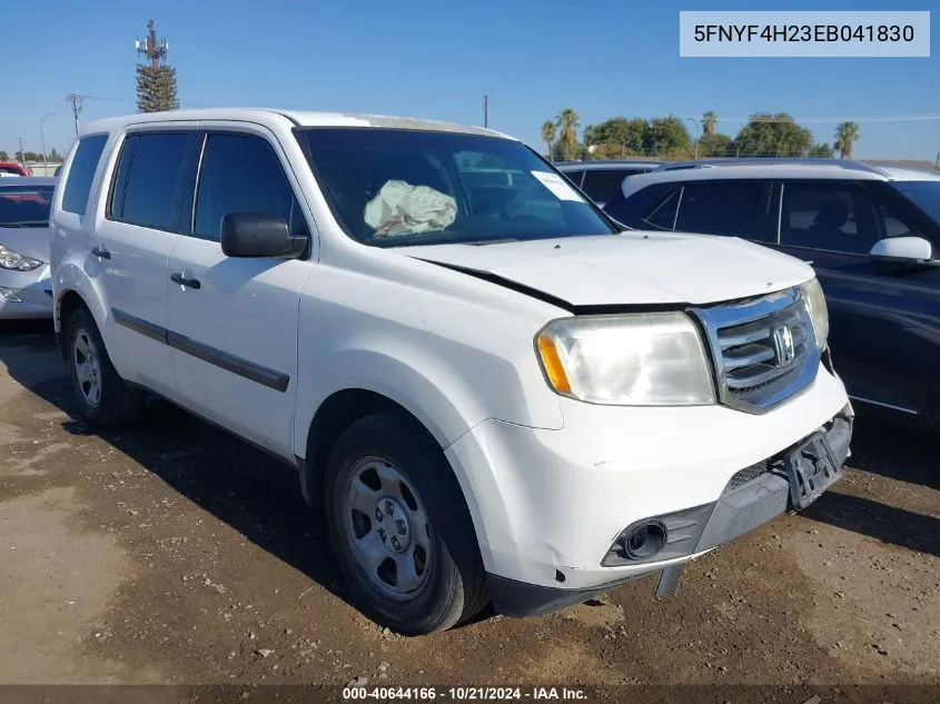 5FNYF4H23EB041830 2014 Honda Pilot Lx