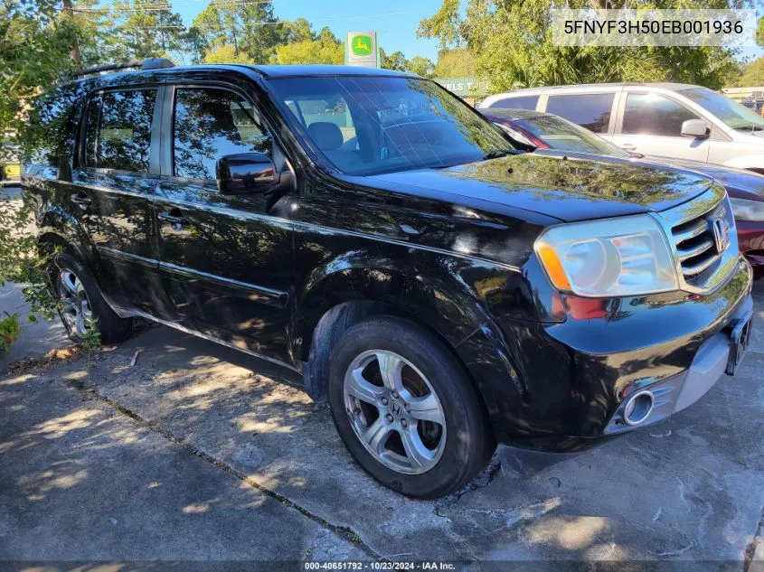 2014 Honda Pilot Exl VIN: 5FNYF3H50EB001936 Lot: 40651792