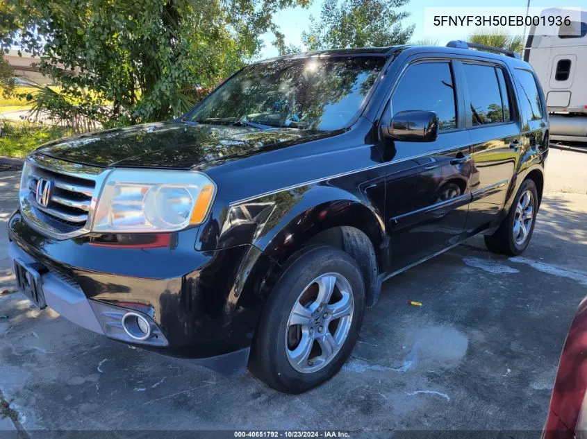 2014 Honda Pilot Exl VIN: 5FNYF3H50EB001936 Lot: 40651792