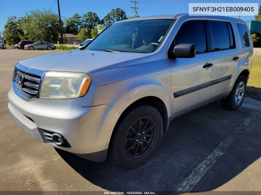 2014 Honda Pilot Lx VIN: 5FNYF3H21EB009405 Lot: 40652044