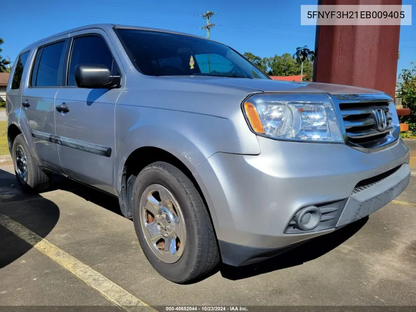 2014 Honda Pilot Lx VIN: 5FNYF3H21EB009405 Lot: 40652044