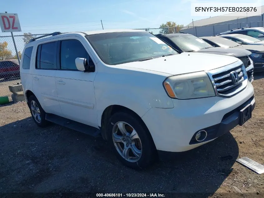 2014 Honda Pilot Ex-L VIN: 5FNYF3H57EB025876 Lot: 40686101