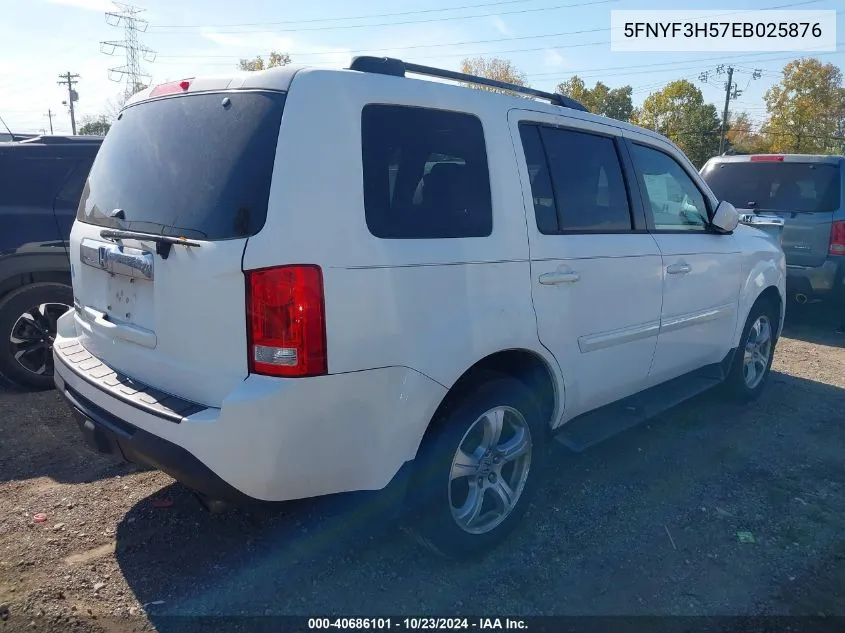 2014 Honda Pilot Ex-L VIN: 5FNYF3H57EB025876 Lot: 40686101