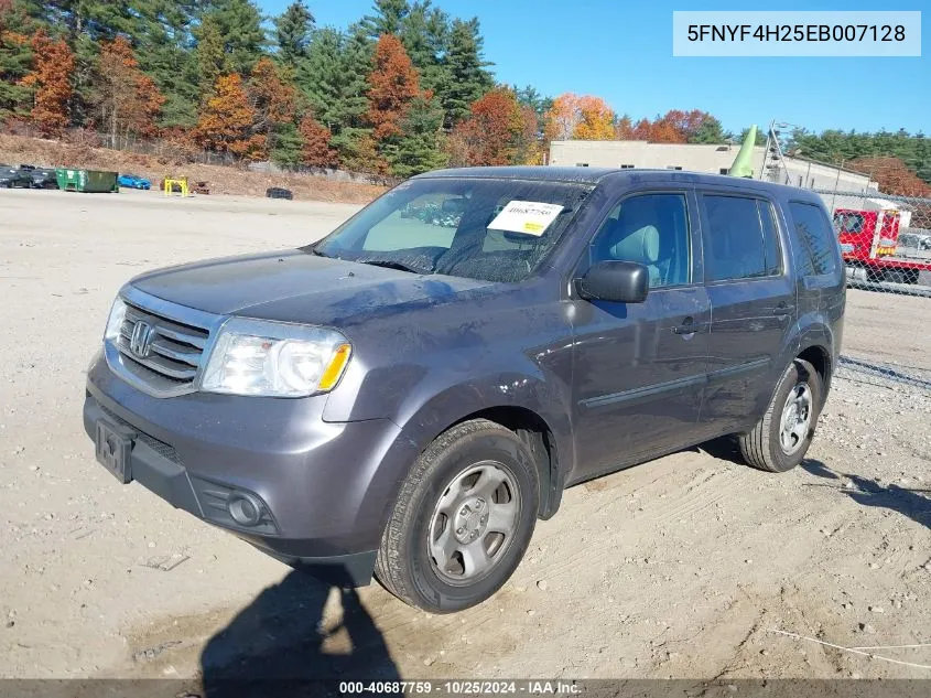 5FNYF4H25EB007128 2014 Honda Pilot Lx