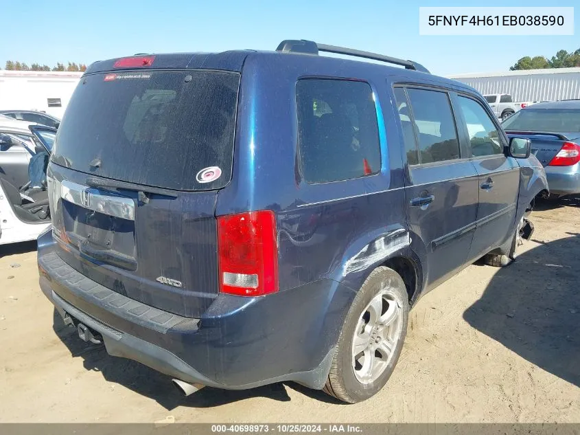 5FNYF4H61EB038590 2014 Honda Pilot Ex-L