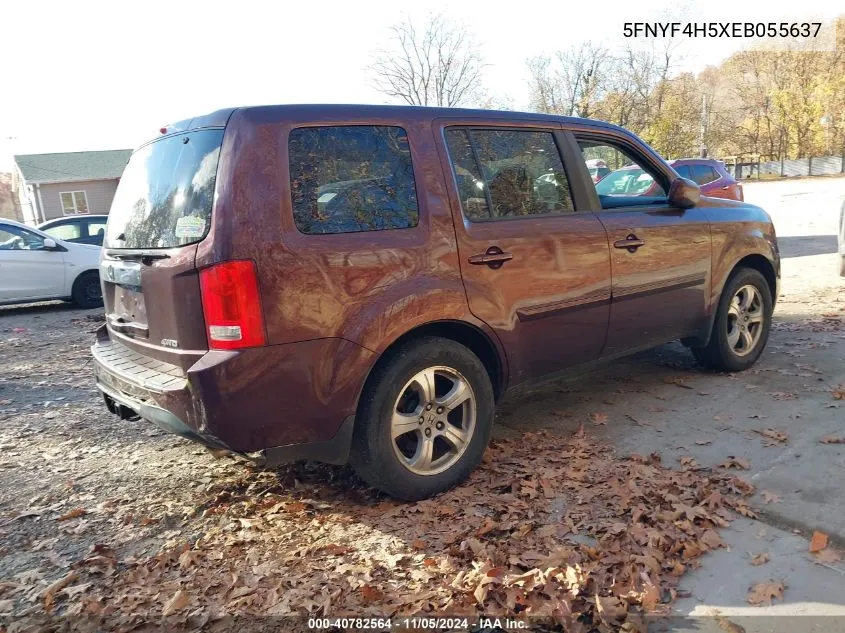 2014 Honda Pilot Ex-L VIN: 5FNYF4H5XEB055637 Lot: 40782564