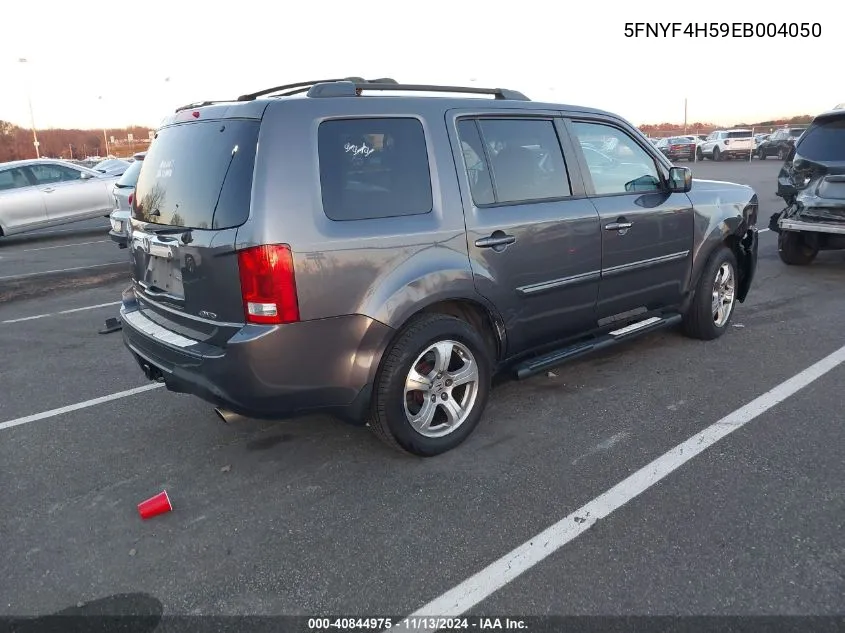 2014 Honda Pilot Ex-L VIN: 5FNYF4H59EB004050 Lot: 40844975