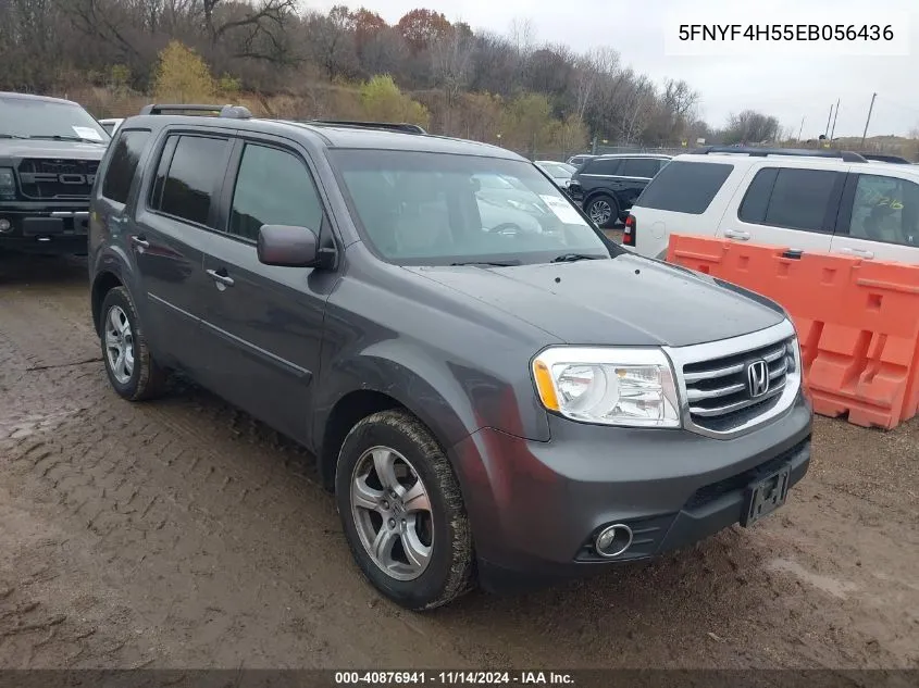 2014 Honda Pilot Ex-L VIN: 5FNYF4H55EB056436 Lot: 40876941