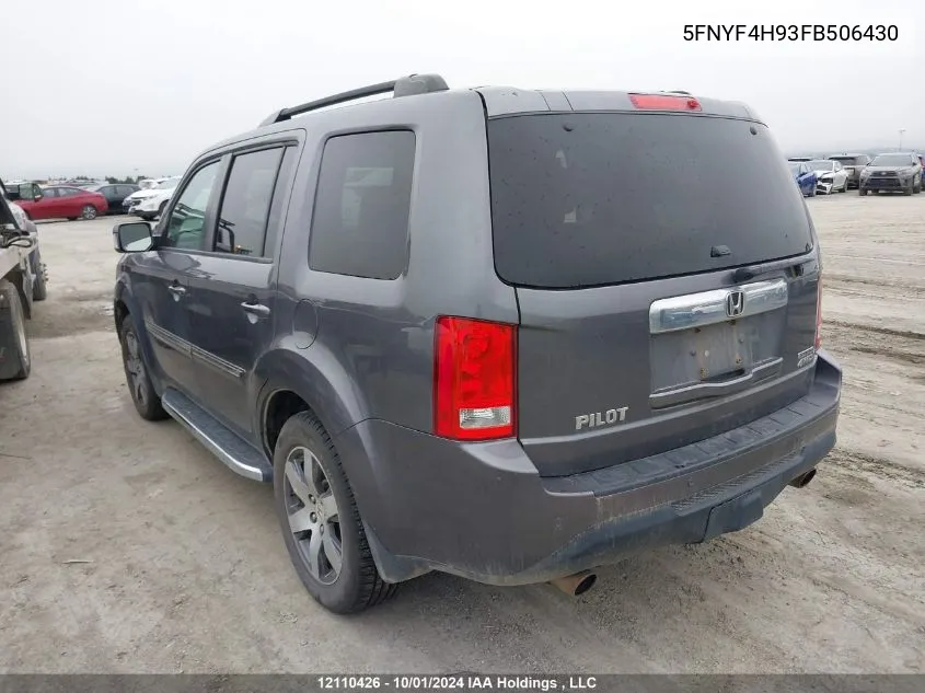 5FNYF4H93FB506430 2015 Honda Pilot Touring